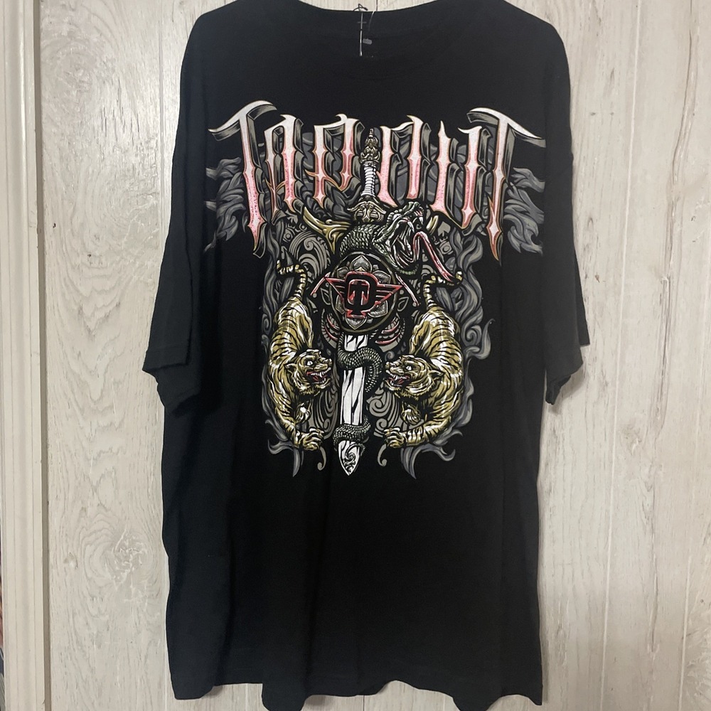 🇺🇸💀 Rare Tapout Skull Evolution USA Y2K Style Rare size XXL‎ black